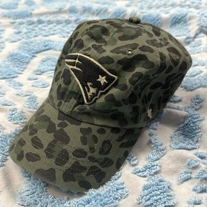 Patriots green cheetah print hat